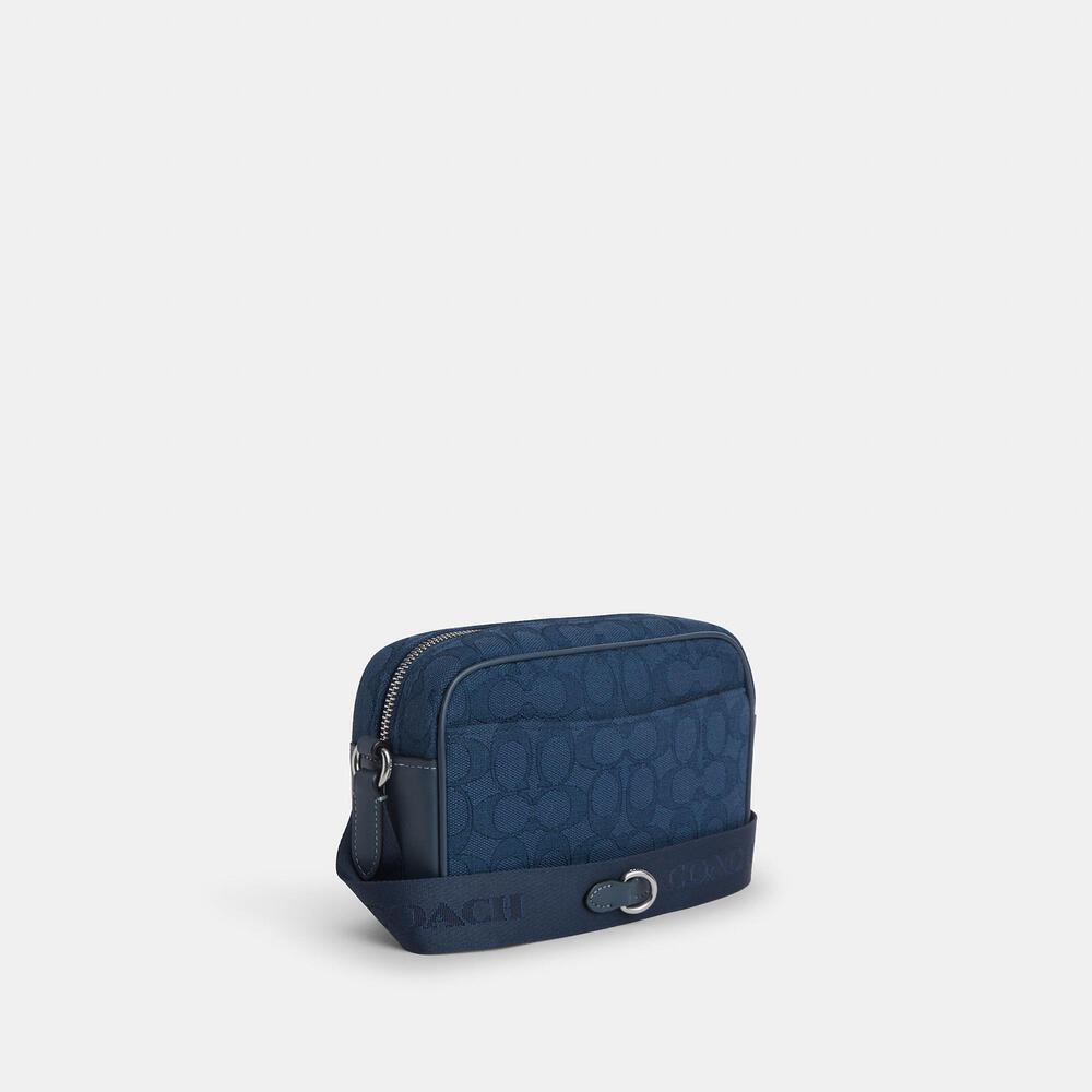 Coach NWOT Mini Jamie Camera Bag In Signature Jacquard with Leather - Picture 3 of 10
